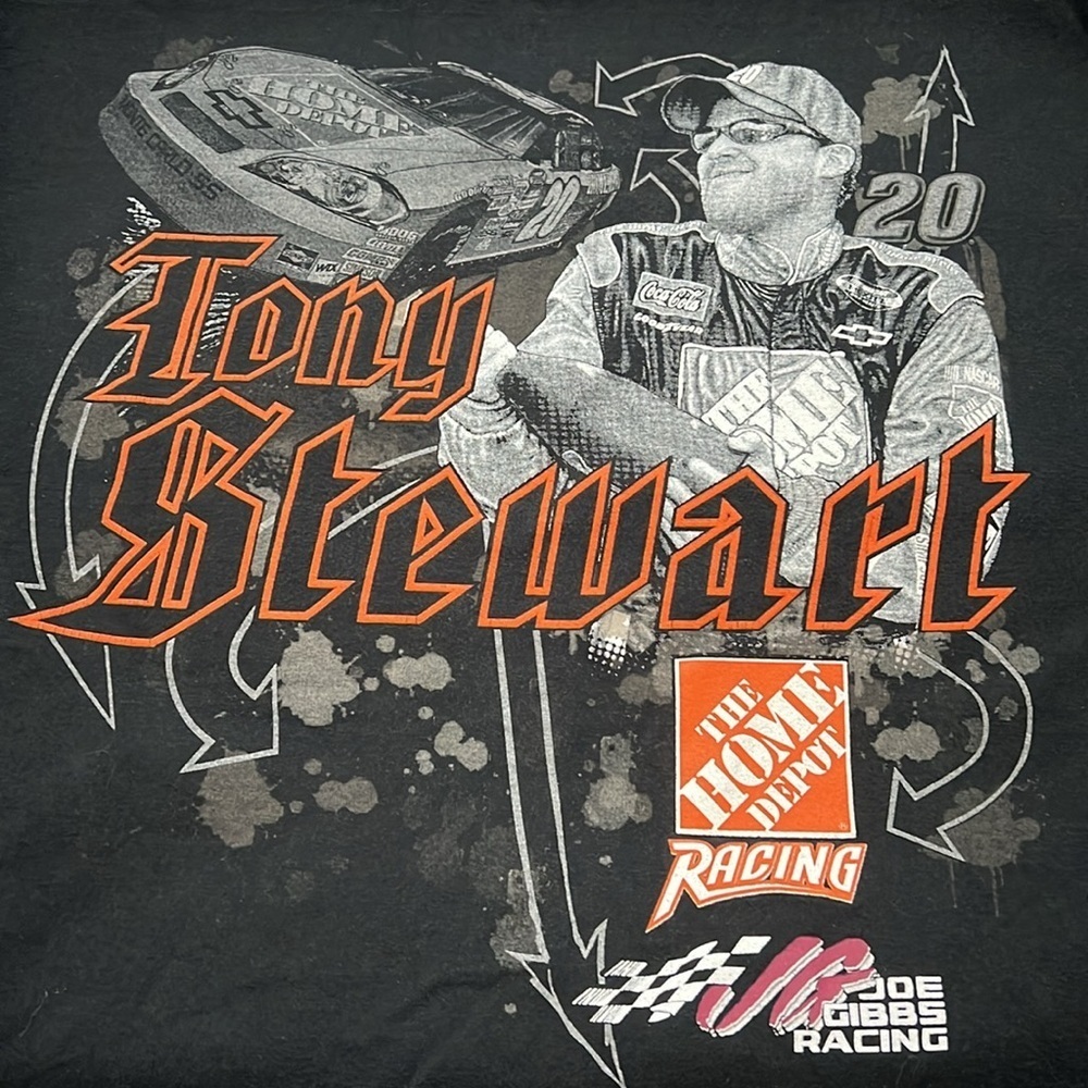 Tony Stewart Nascar Graphic Tshirt Black Size Large